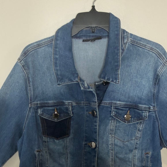 Lane Bryant Classic Blue Denim Jacket with Fringe Size 18 - Picture 5 of 16